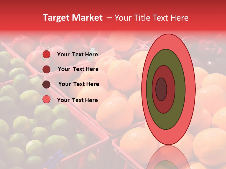 Fruits On A Produce Market PowerPoint Template