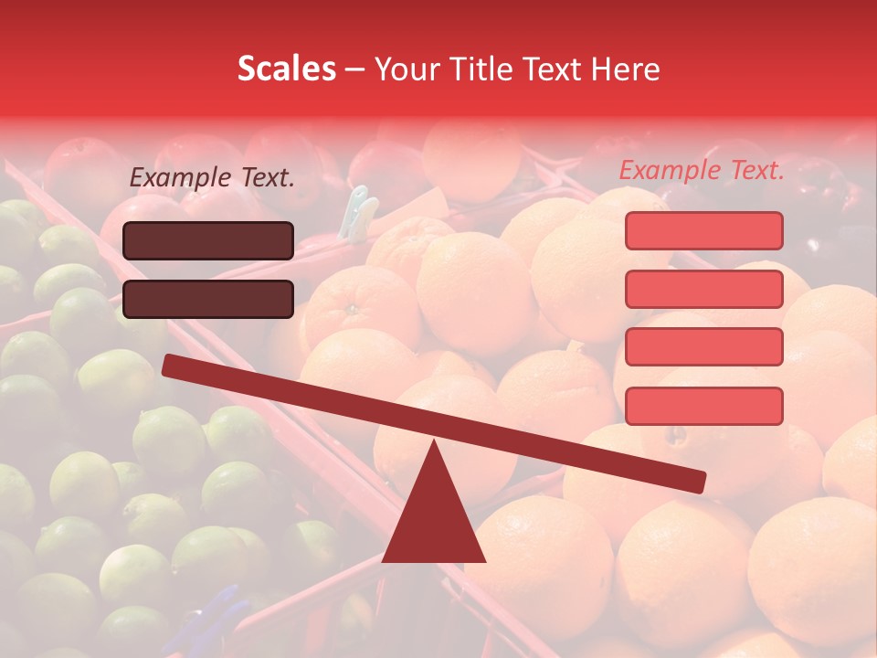 Fruits On A Produce Market PowerPoint Template