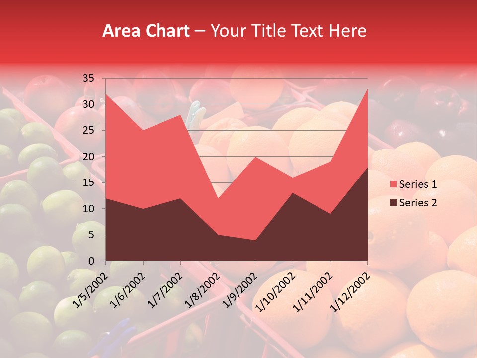 Fruits On A Produce Market PowerPoint Template