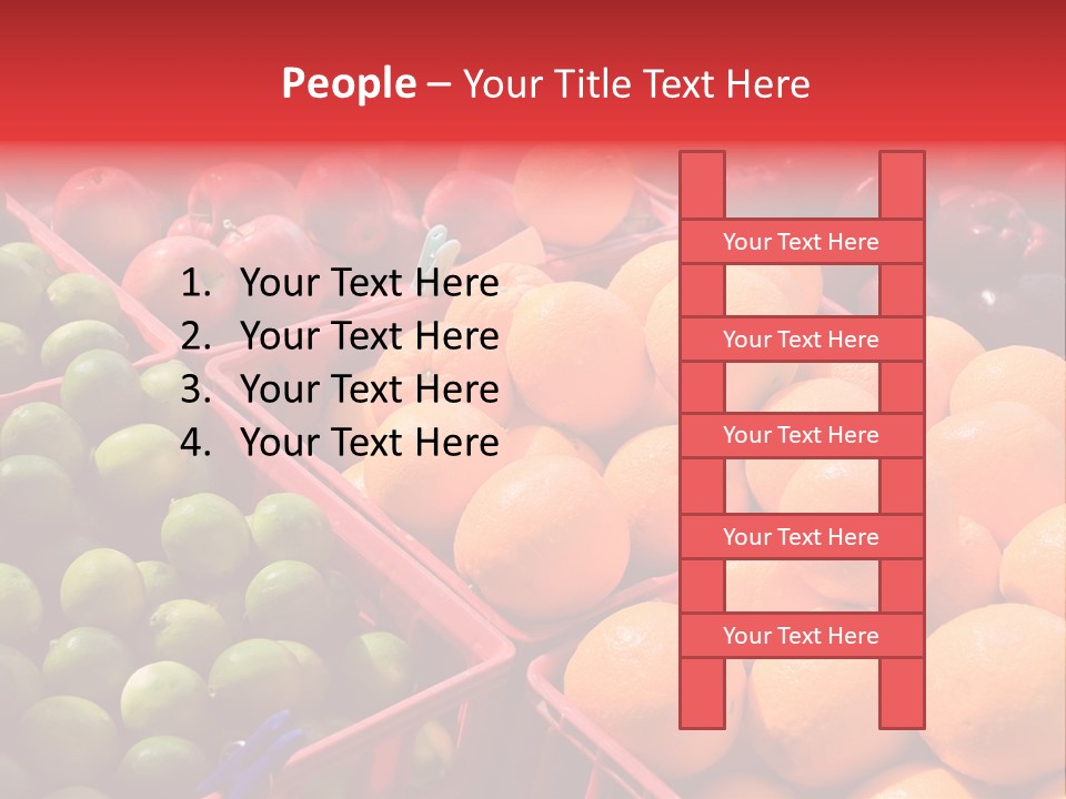 Fruits On A Produce Market PowerPoint Template