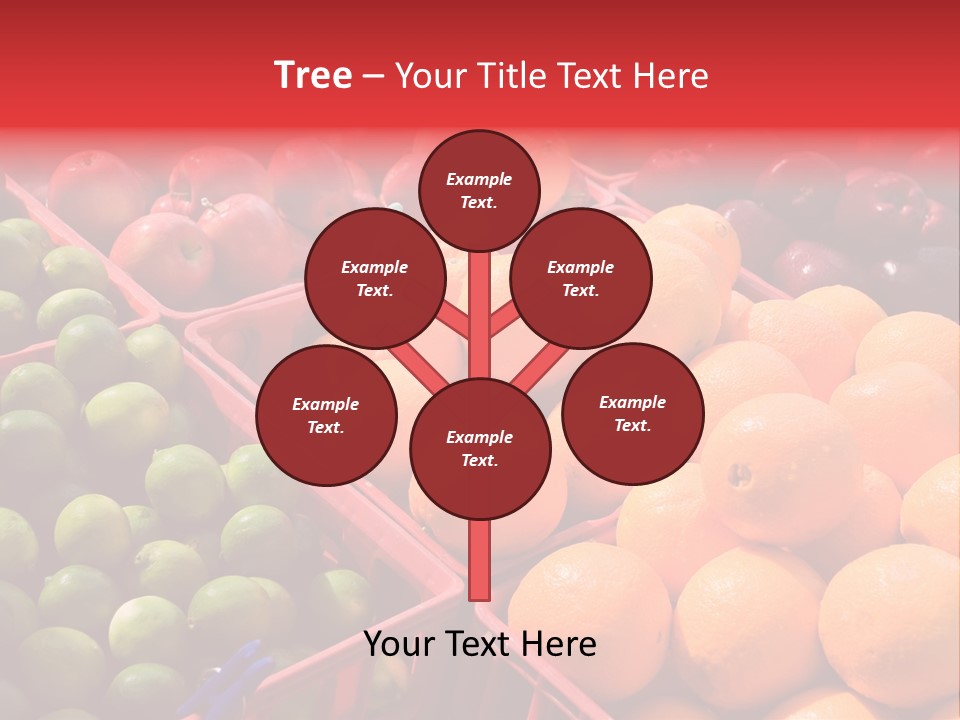 Fruits On A Produce Market PowerPoint Template