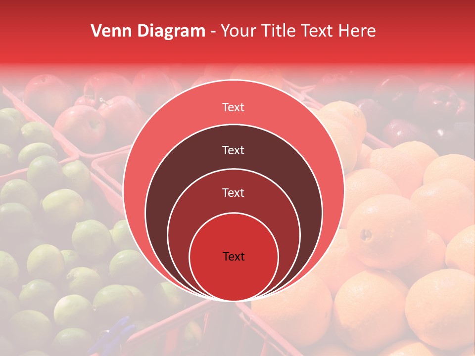 Fruits On A Produce Market PowerPoint Template