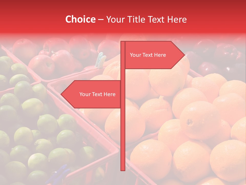 Fruits On A Produce Market PowerPoint Template