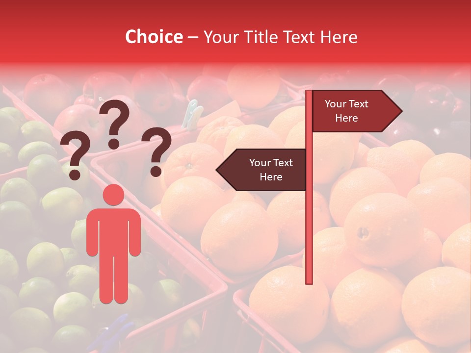 Fruits On A Produce Market PowerPoint Template