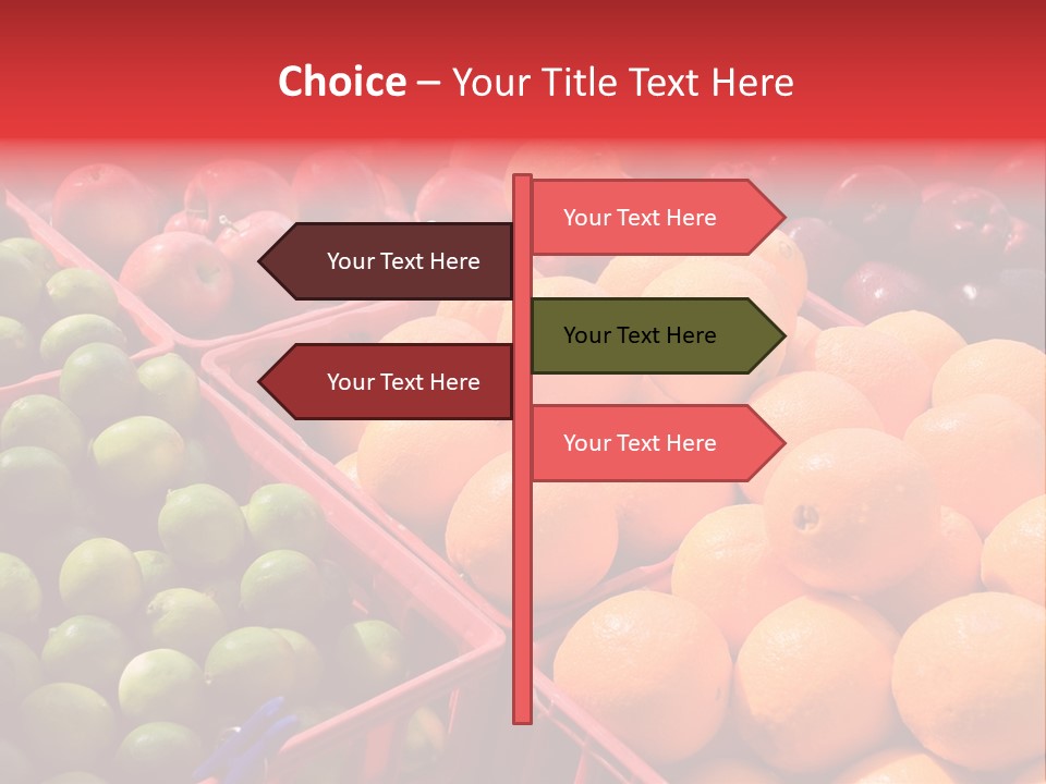 Fruits On A Produce Market PowerPoint Template