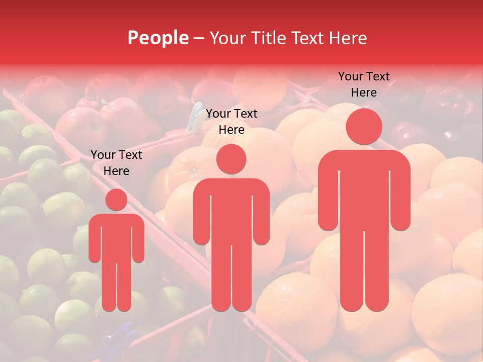 Fruits On A Produce Market PowerPoint Template