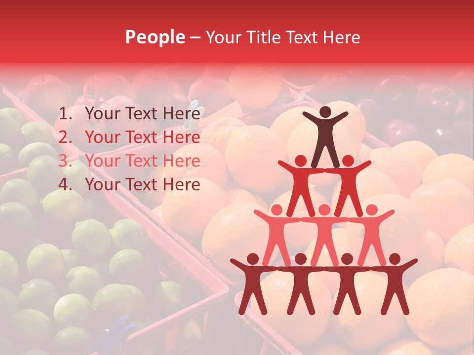 Fruits On A Produce Market PowerPoint Template