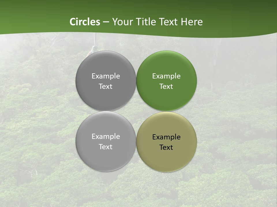 A Man Ziplines Through The Cloud Forest Of Monteverde, Costa Rica PowerPoint Template