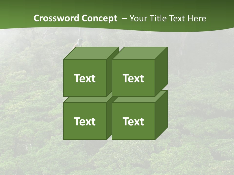 A Man Ziplines Through The Cloud Forest Of Monteverde, Costa Rica PowerPoint Template