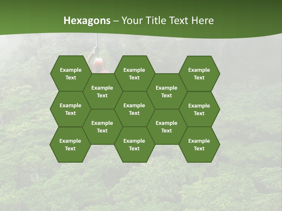 A Man Ziplines Through The Cloud Forest Of Monteverde, Costa Rica PowerPoint Template