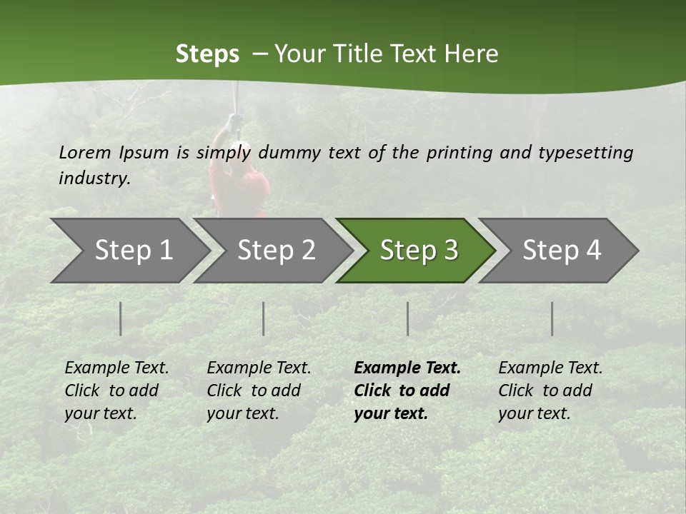 A Man Ziplines Through The Cloud Forest Of Monteverde, Costa Rica PowerPoint Template