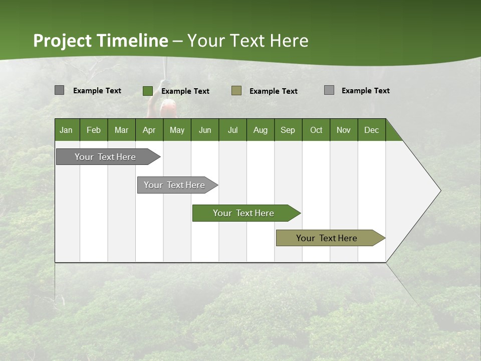 A Man Ziplines Through The Cloud Forest Of Monteverde, Costa Rica PowerPoint Template