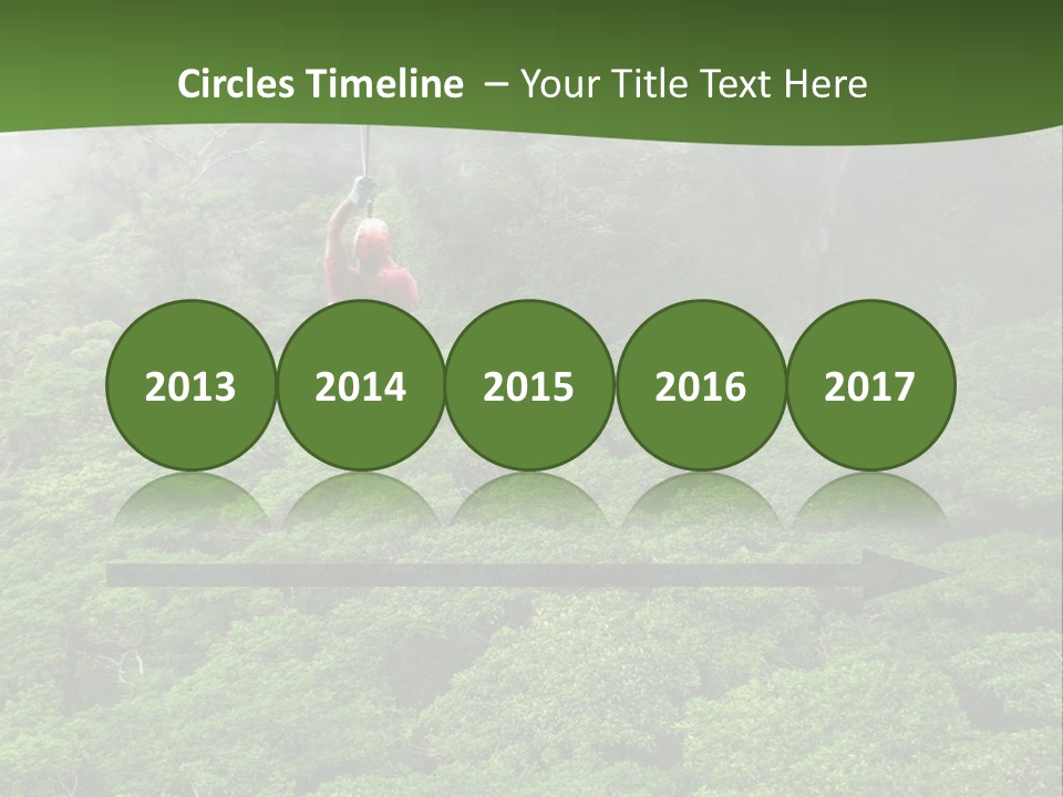 A Man Ziplines Through The Cloud Forest Of Monteverde, Costa Rica PowerPoint Template