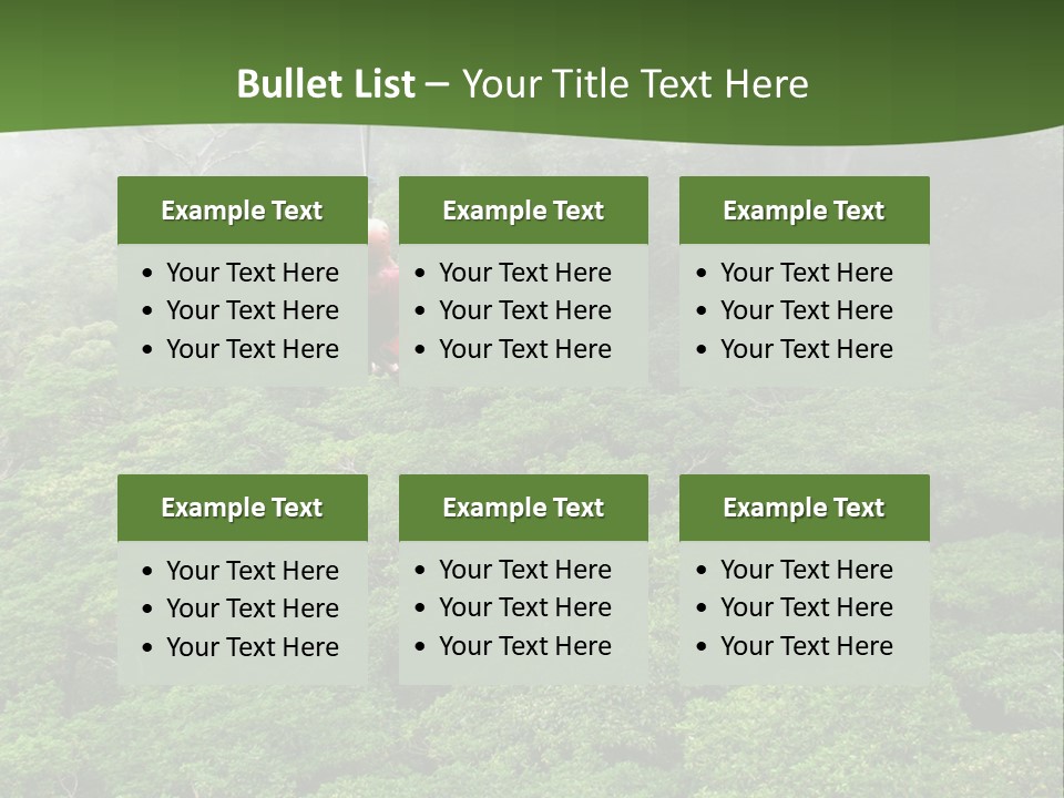 A Man Ziplines Through The Cloud Forest Of Monteverde, Costa Rica PowerPoint Template