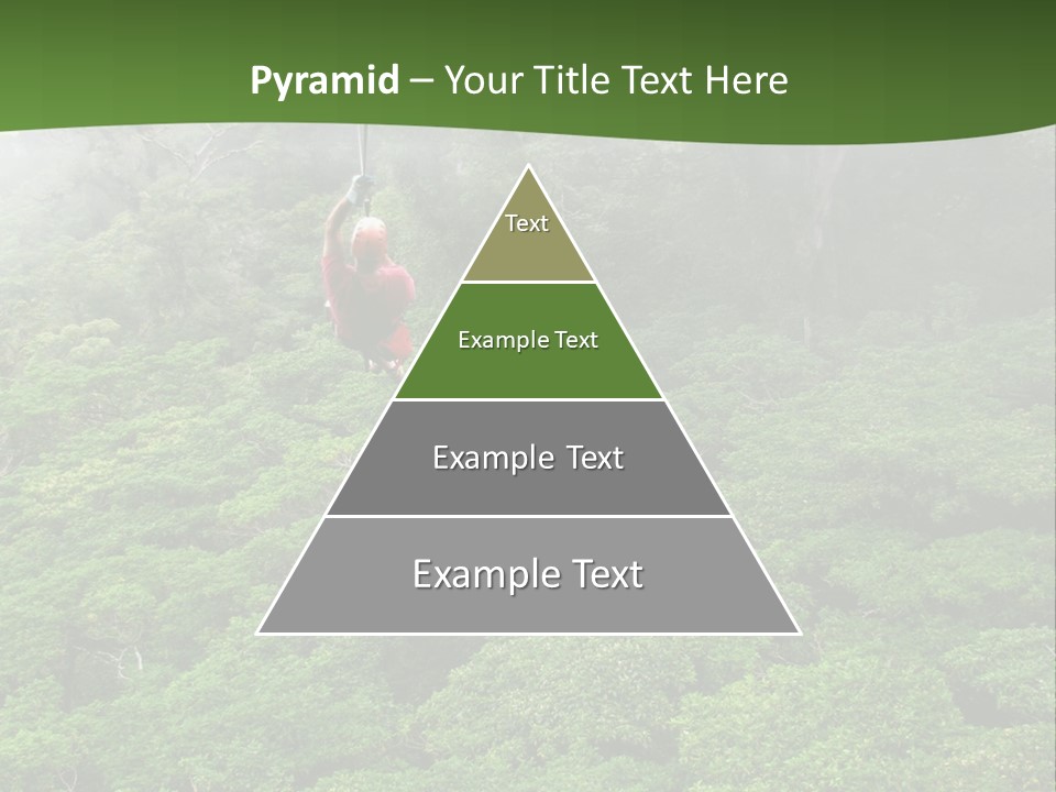A Man Ziplines Through The Cloud Forest Of Monteverde, Costa Rica PowerPoint Template