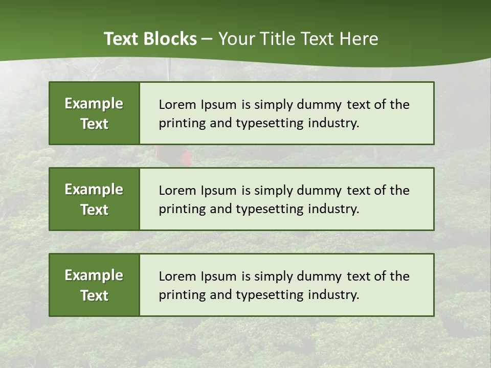 A Man Ziplines Through The Cloud Forest Of Monteverde, Costa Rica PowerPoint Template