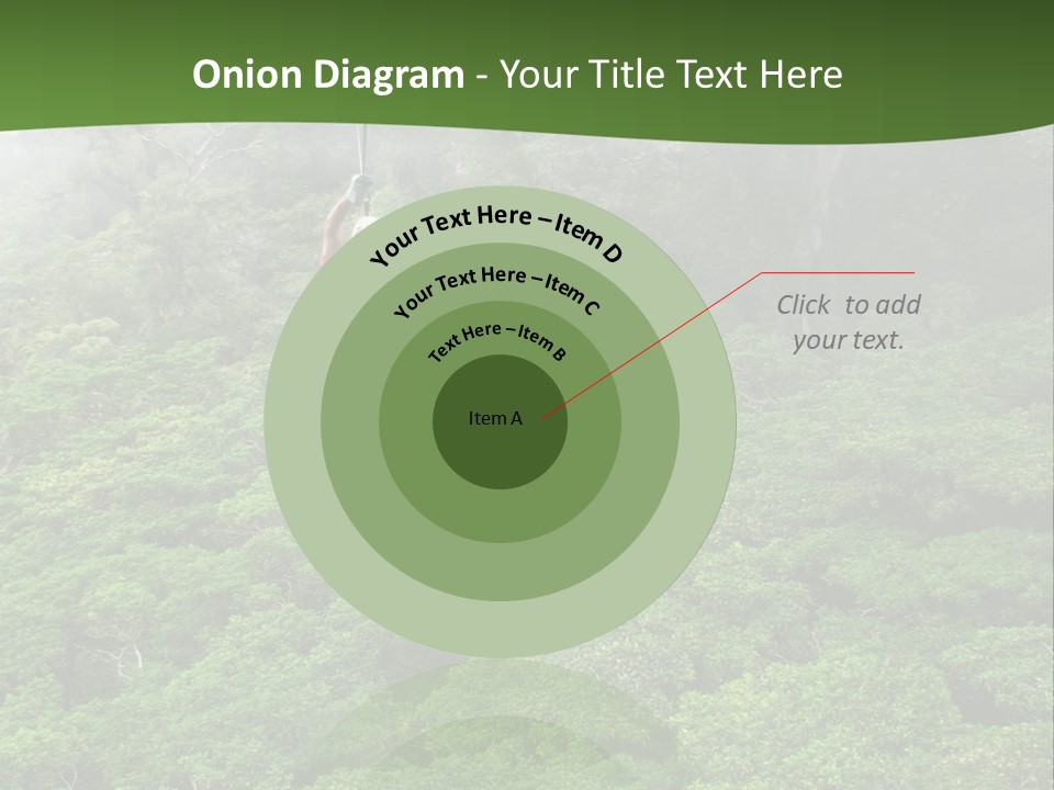 A Man Ziplines Through The Cloud Forest Of Monteverde, Costa Rica PowerPoint Template