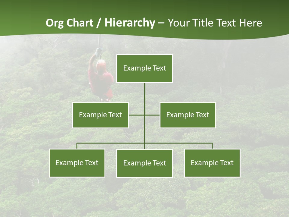 A Man Ziplines Through The Cloud Forest Of Monteverde, Costa Rica PowerPoint Template