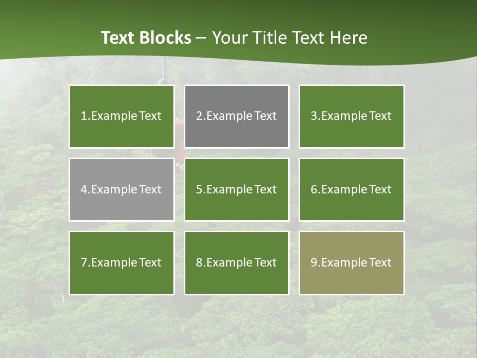 A Man Ziplines Through The Cloud Forest Of Monteverde, Costa Rica PowerPoint Template
