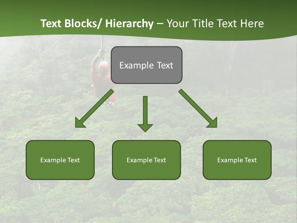 A Man Ziplines Through The Cloud Forest Of Monteverde, Costa Rica PowerPoint Template