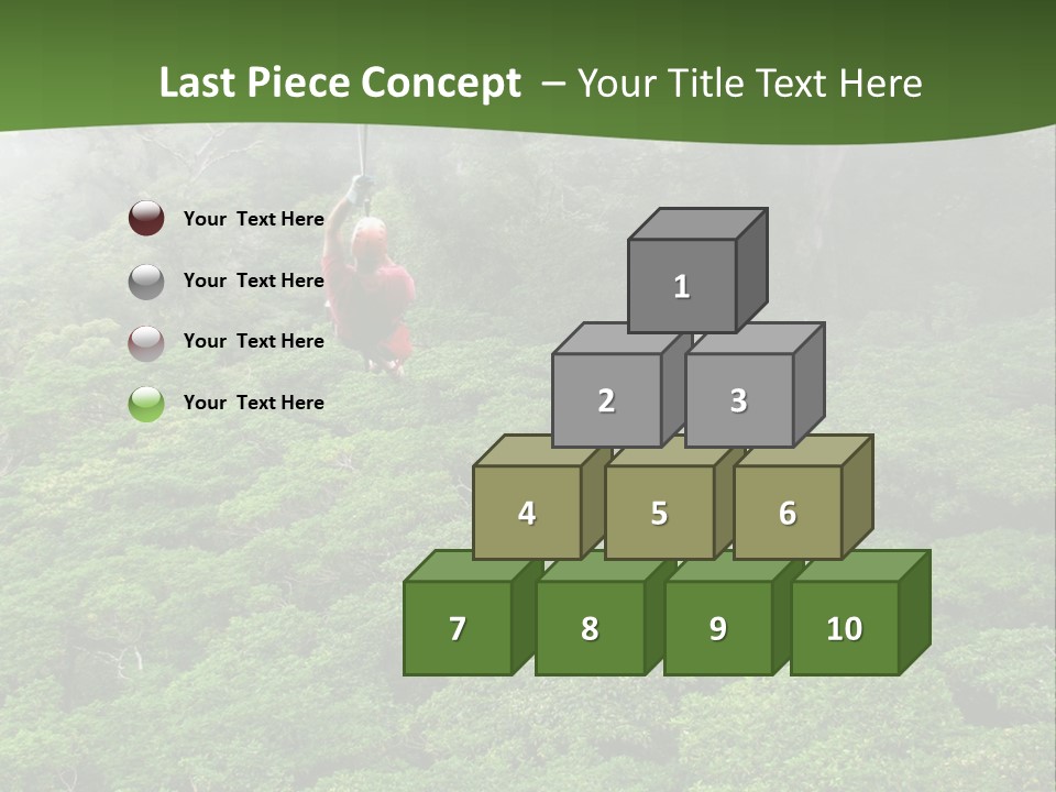 A Man Ziplines Through The Cloud Forest Of Monteverde, Costa Rica PowerPoint Template