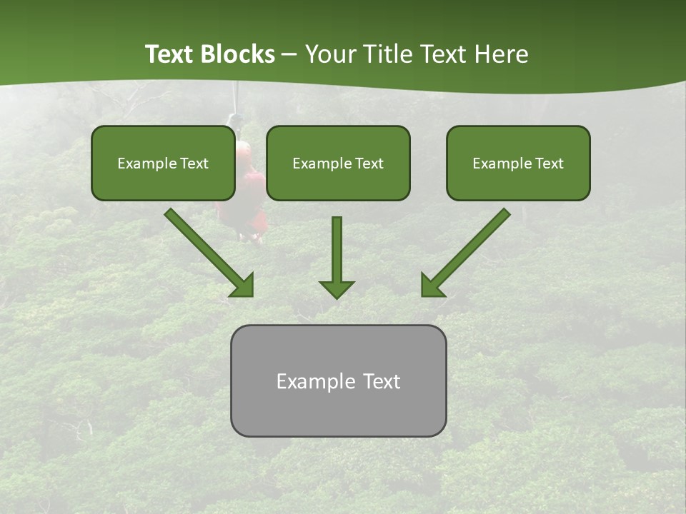 A Man Ziplines Through The Cloud Forest Of Monteverde, Costa Rica PowerPoint Template
