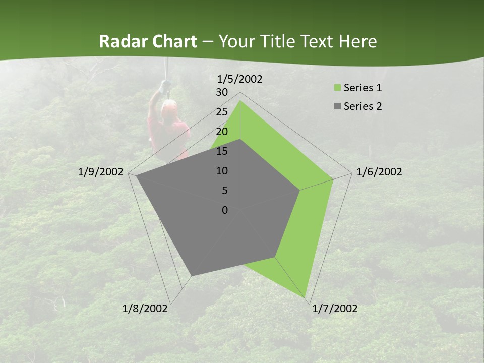 A Man Ziplines Through The Cloud Forest Of Monteverde, Costa Rica PowerPoint Template