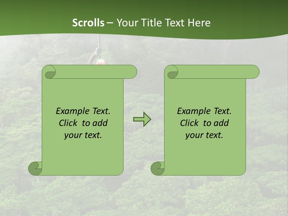 A Man Ziplines Through The Cloud Forest Of Monteverde, Costa Rica PowerPoint Template