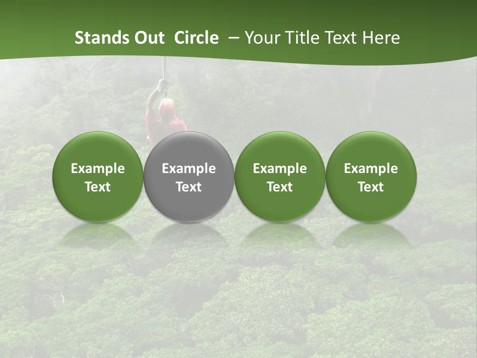 A Man Ziplines Through The Cloud Forest Of Monteverde, Costa Rica PowerPoint Template