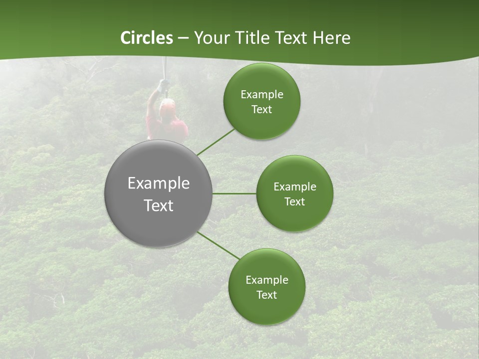 A Man Ziplines Through The Cloud Forest Of Monteverde, Costa Rica PowerPoint Template