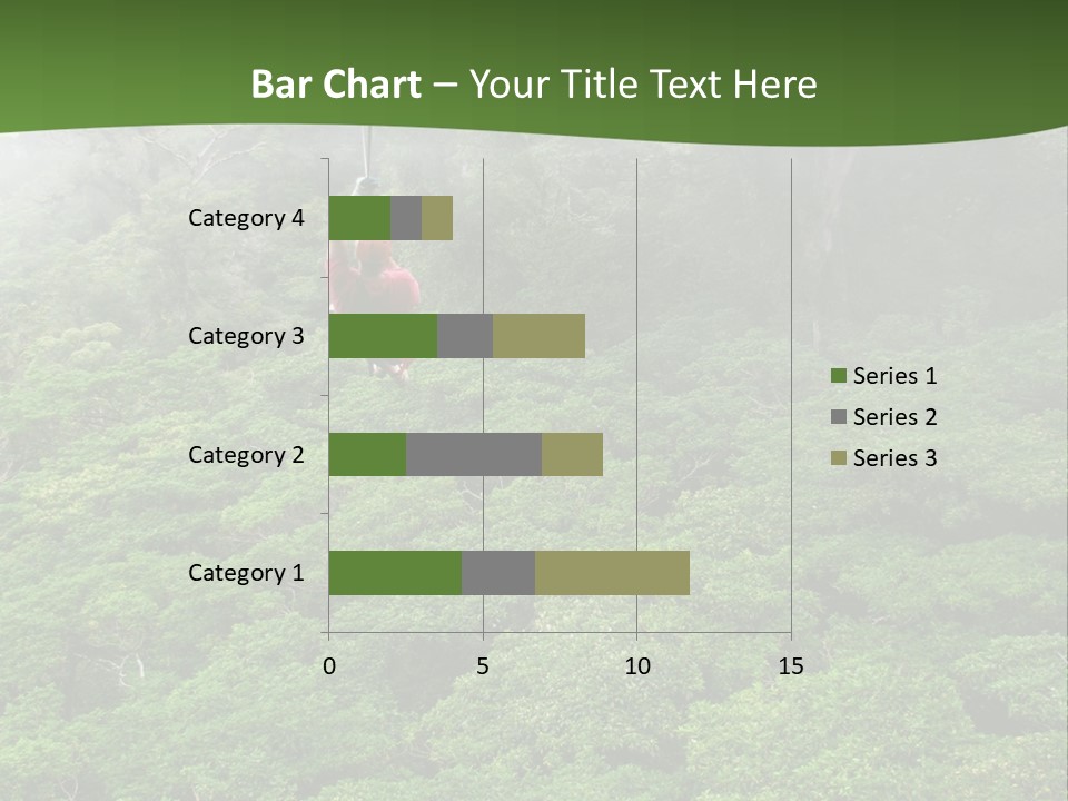 A Man Ziplines Through The Cloud Forest Of Monteverde, Costa Rica PowerPoint Template
