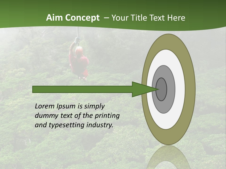A Man Ziplines Through The Cloud Forest Of Monteverde, Costa Rica PowerPoint Template