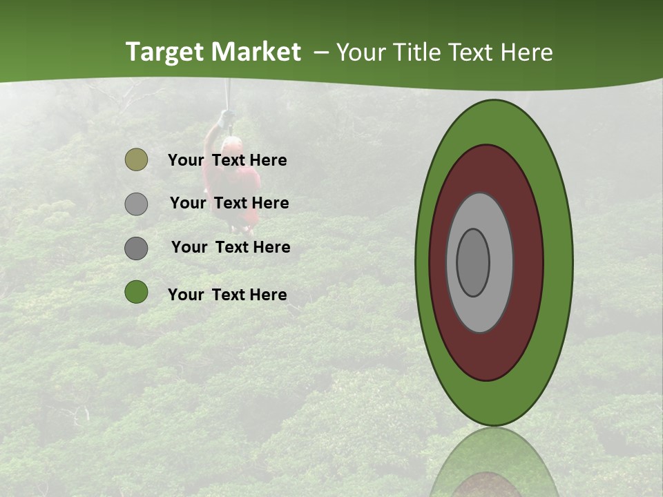 A Man Ziplines Through The Cloud Forest Of Monteverde, Costa Rica PowerPoint Template