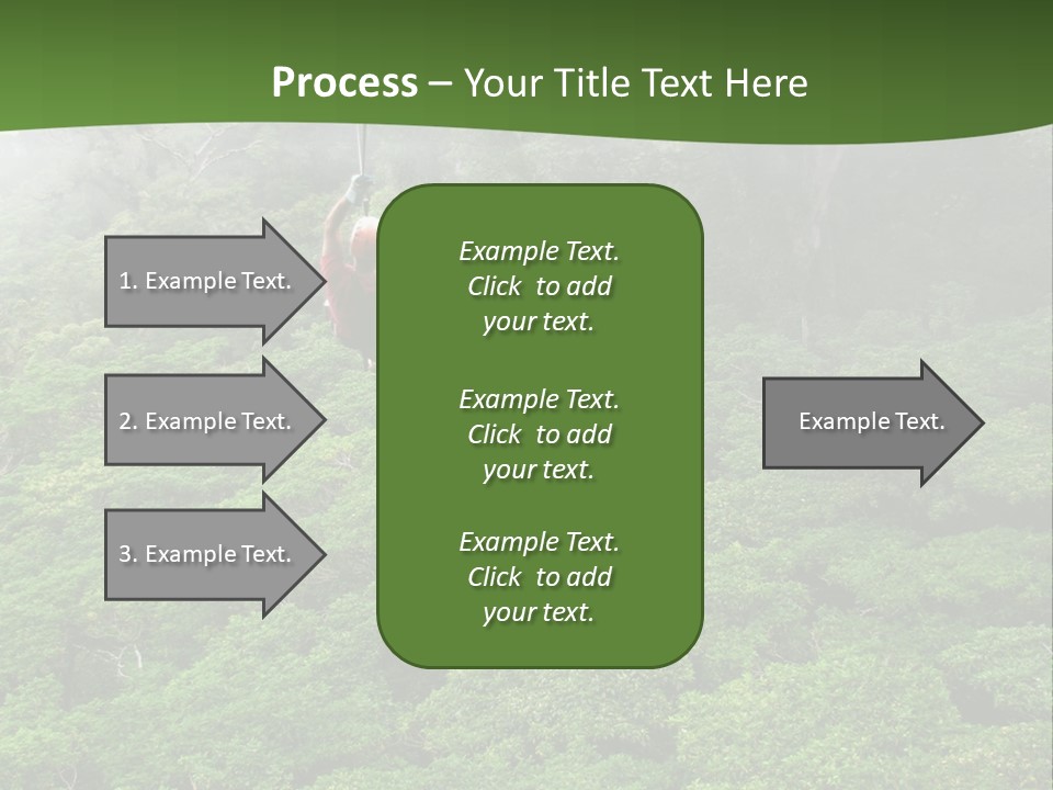 A Man Ziplines Through The Cloud Forest Of Monteverde, Costa Rica PowerPoint Template