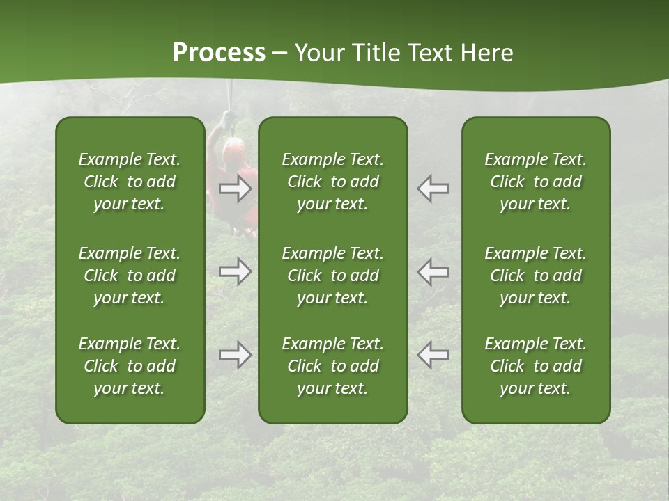 A Man Ziplines Through The Cloud Forest Of Monteverde, Costa Rica PowerPoint Template