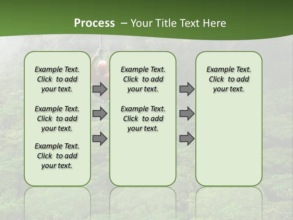 A Man Ziplines Through The Cloud Forest Of Monteverde, Costa Rica PowerPoint Template