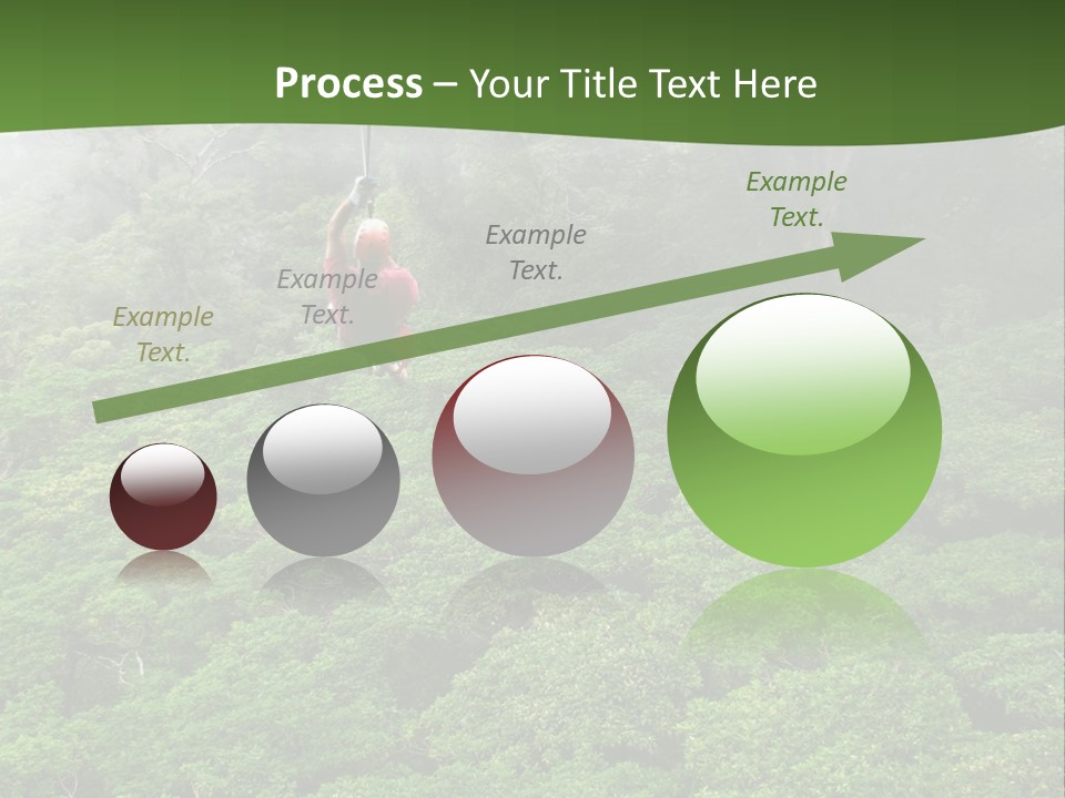 A Man Ziplines Through The Cloud Forest Of Monteverde, Costa Rica PowerPoint Template