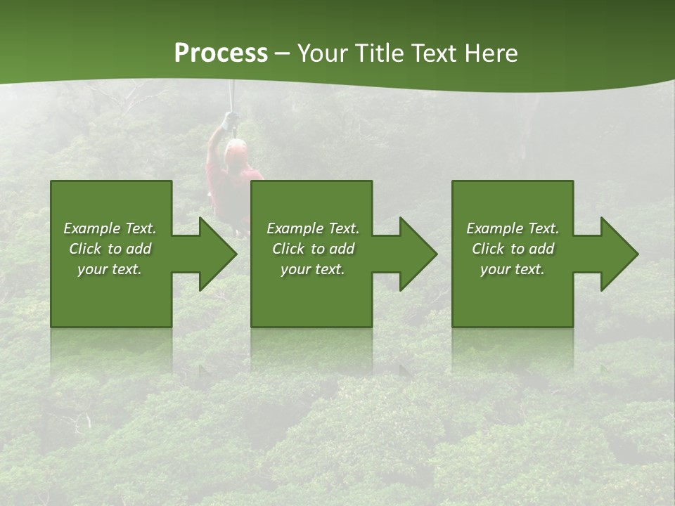 A Man Ziplines Through The Cloud Forest Of Monteverde, Costa Rica PowerPoint Template