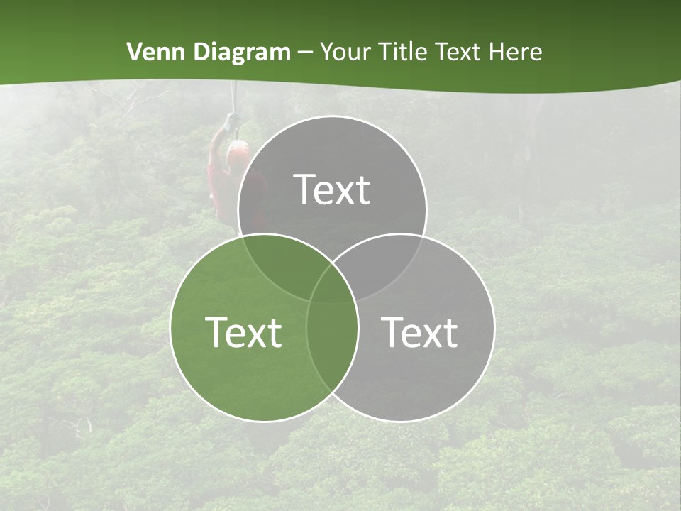 A Man Ziplines Through The Cloud Forest Of Monteverde, Costa Rica PowerPoint Template