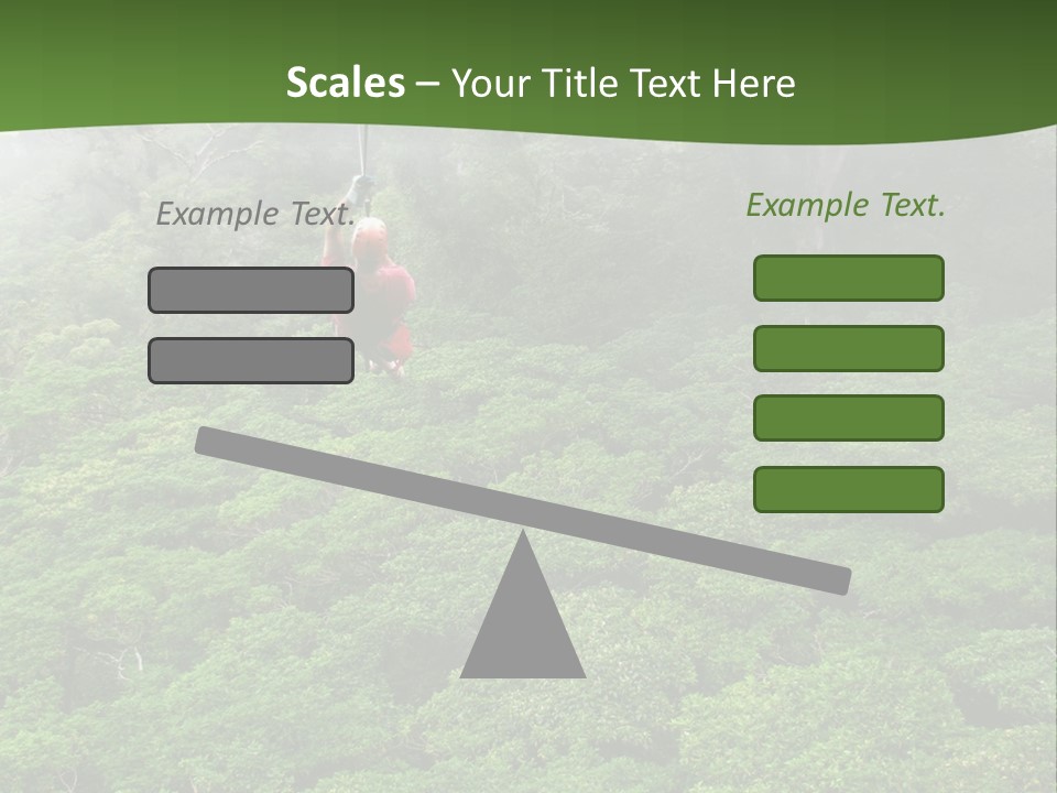 A Man Ziplines Through The Cloud Forest Of Monteverde, Costa Rica PowerPoint Template