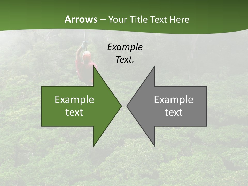 A Man Ziplines Through The Cloud Forest Of Monteverde, Costa Rica PowerPoint Template