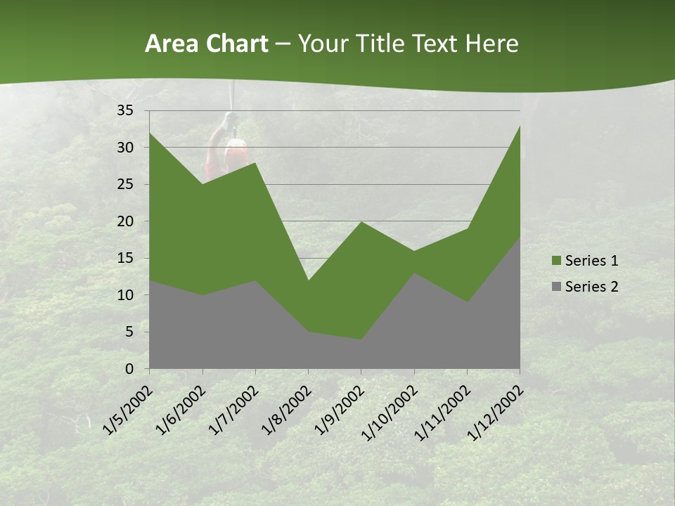 A Man Ziplines Through The Cloud Forest Of Monteverde, Costa Rica PowerPoint Template