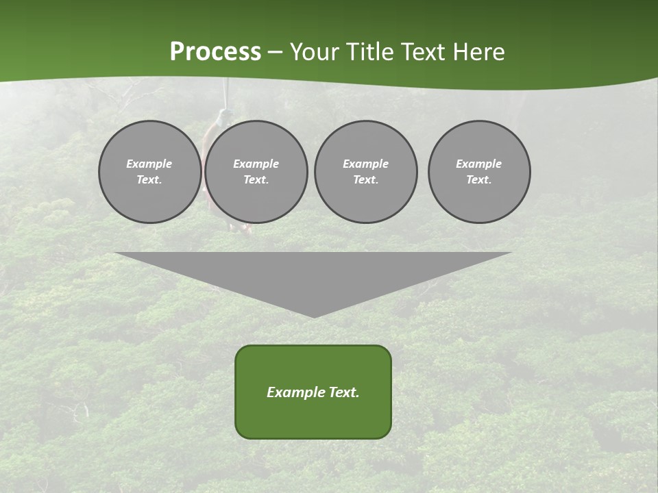 A Man Ziplines Through The Cloud Forest Of Monteverde, Costa Rica PowerPoint Template