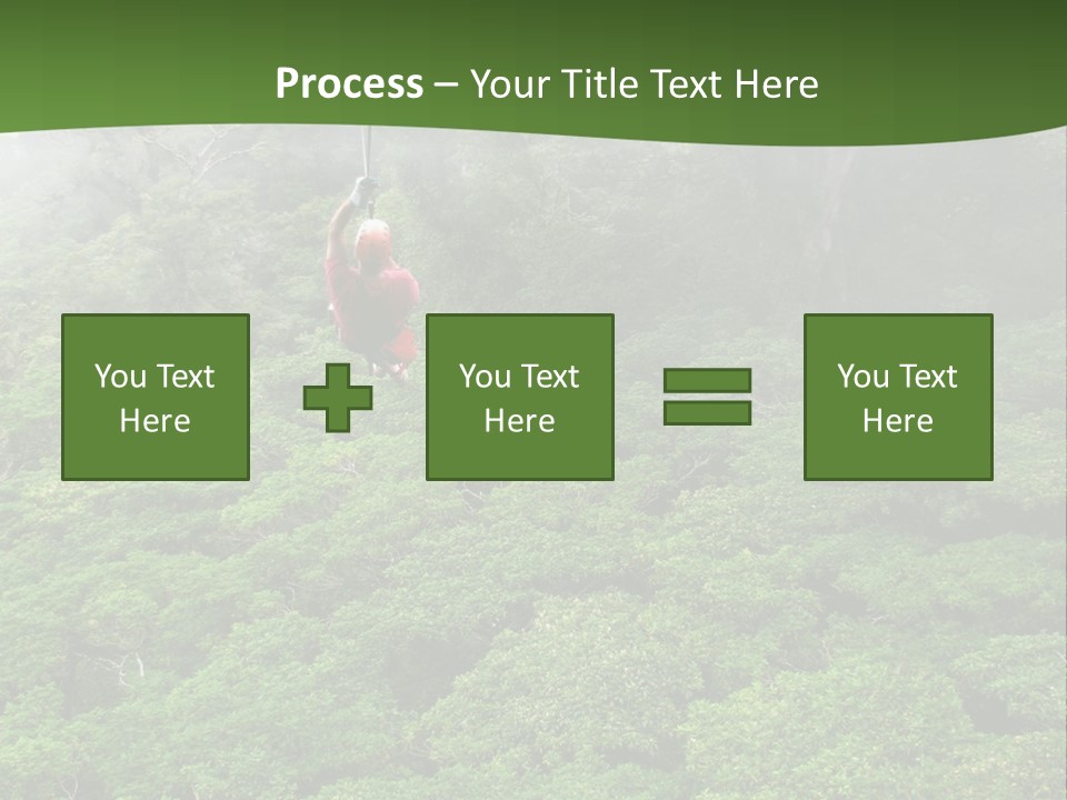A Man Ziplines Through The Cloud Forest Of Monteverde, Costa Rica PowerPoint Template
