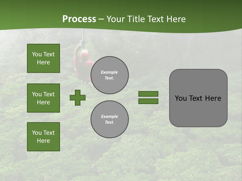 A Man Ziplines Through The Cloud Forest Of Monteverde, Costa Rica PowerPoint Template