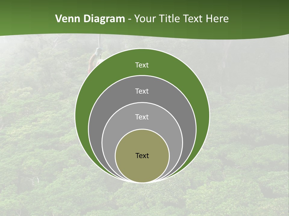 A Man Ziplines Through The Cloud Forest Of Monteverde, Costa Rica PowerPoint Template