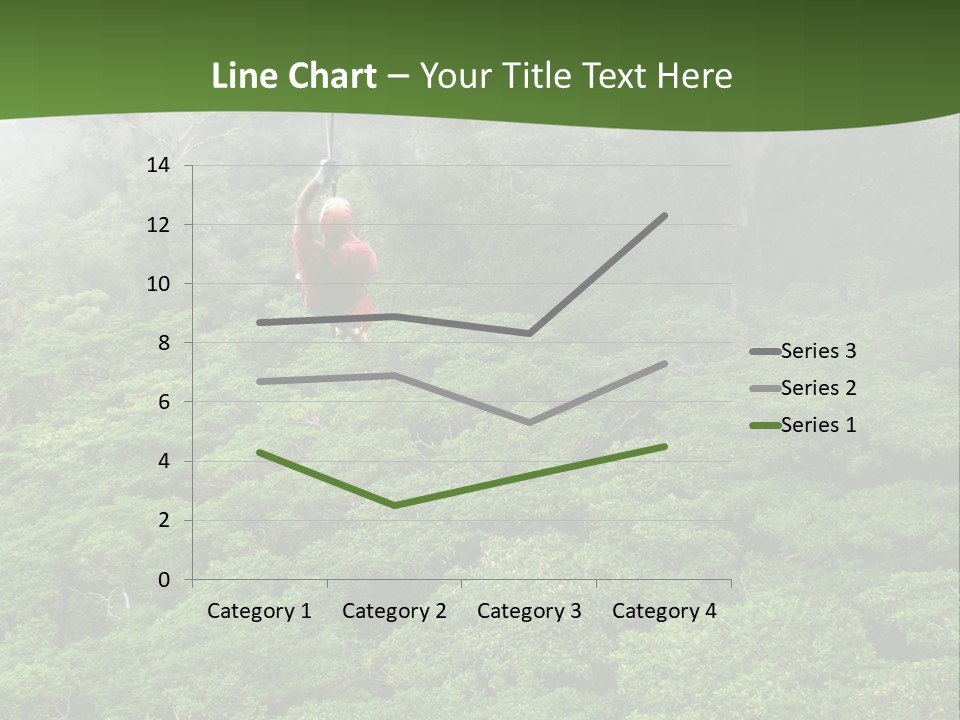 A Man Ziplines Through The Cloud Forest Of Monteverde, Costa Rica PowerPoint Template