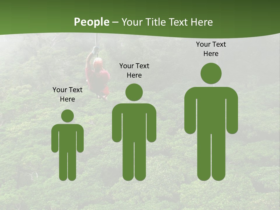 A Man Ziplines Through The Cloud Forest Of Monteverde, Costa Rica PowerPoint Template