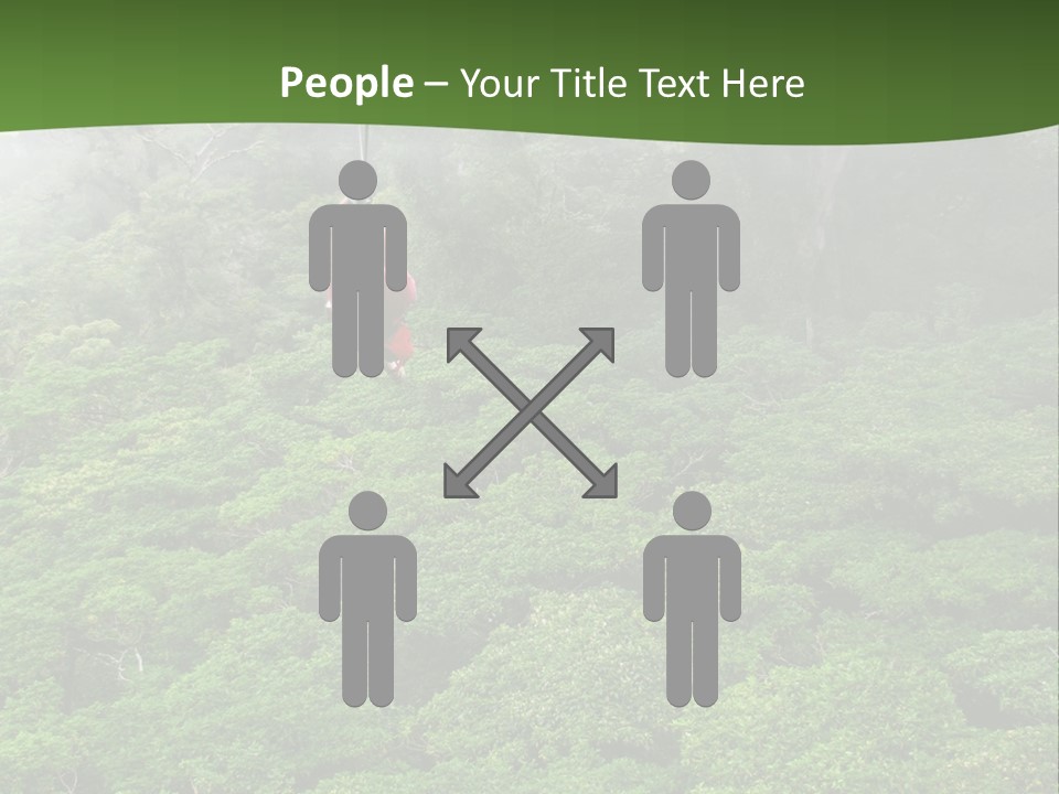 A Man Ziplines Through The Cloud Forest Of Monteverde, Costa Rica PowerPoint Template