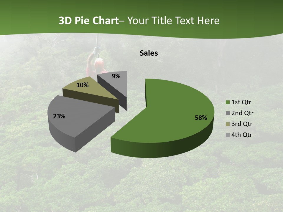 A Man Ziplines Through The Cloud Forest Of Monteverde, Costa Rica PowerPoint Template
